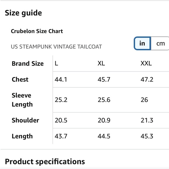 NWOT Crubelon Steampunk Vintage Tailcoat Gothic Victorian Frock Uniform, 2XL - Picture 12 of 12